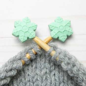 Mint Snowflake | Stitch Stoppers Point Protectors Yarn