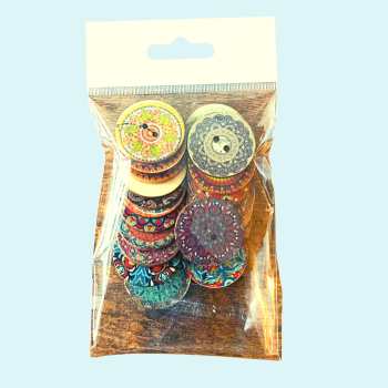 Decorative Wood Buttons 10pk
