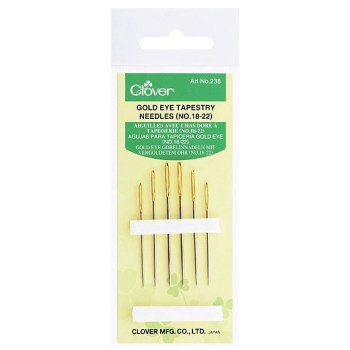 Clover Gold Eye Tapestry Needles - Size 18/22 6/Pkg