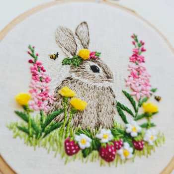 Berry Patch Bunny Embroidery Kit