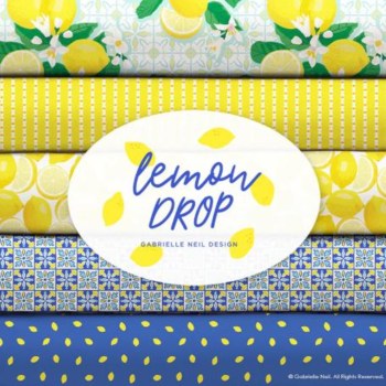 10in Squares Lemon Drop, 42 pcs